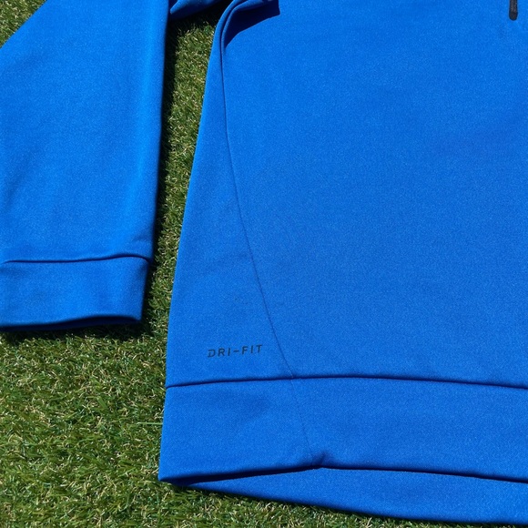 Nike Dri-Fit Half Zip Jacket Mens Size Large Blue Black - Picture 2 of 5